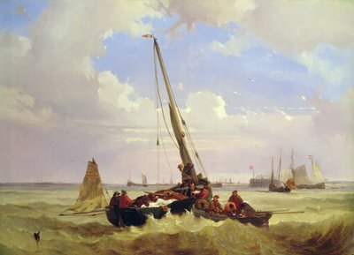 Navios de pesca de Calais (pintura) de Alexandre T. Francia